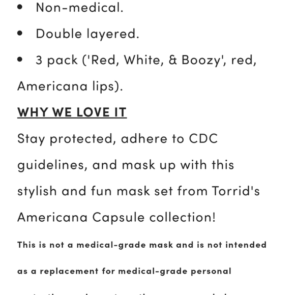 AMERICANA NON-MEDICAL REUSABLE FACE MASKS - Picture 5 of 5